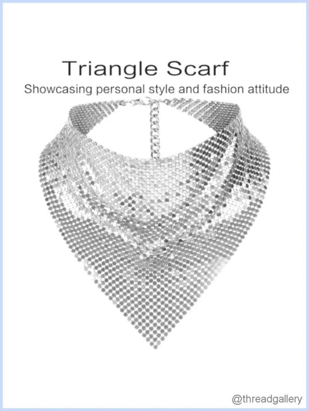 Sequined Bandana Headscarf for Women Adjustable Music Festival Neck Scarf